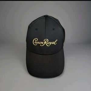 Tangerine Crown Royal Ball Cap Hat Black Adjustable Strap